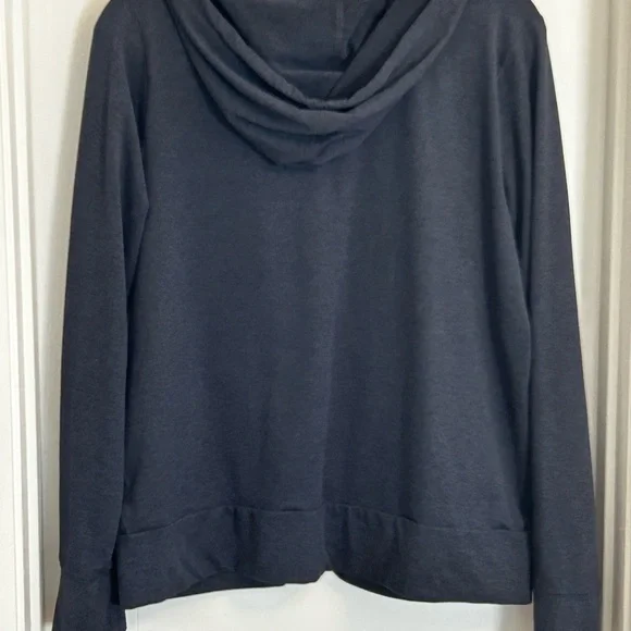 Vuori Classic Zip-Up Hoodie in Navy Blue Heather Size Large - Picture 3 of 7